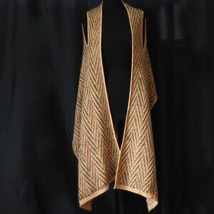 Missoni Orange Label 1970's Chevron Knit Wool Cape Style Vest - Italy
